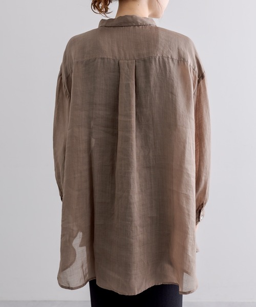 PUAL CE CIN（ピュアルセシン）の「【Du noir】ラミー前開きブラウス（シャツ/ブラウス・レディース・オフホワイト/ブラック/ブラウン/ライトグレー・FREE）」の21枚目の写真