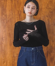 A part by | シアーベロアカットソー_長袖(Tシャツ/カットソー)