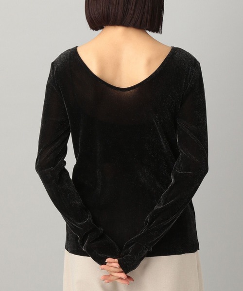 A part by(アパートバイ)の「シアーベロアカットソー_長袖(Tシャツ/カットソー・レディース・ブラック/グレー系その他/ブルー/オフホワイト/ブラック系その他2/カーキ/ブラウン/ピンク系その他2・FREE)」の18枚目の写真