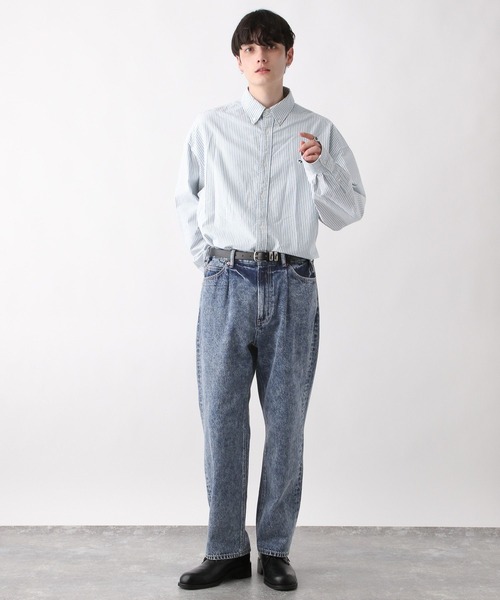 treat ürself tuck loose denim pants orslow-two-tuck-denim-wide-
