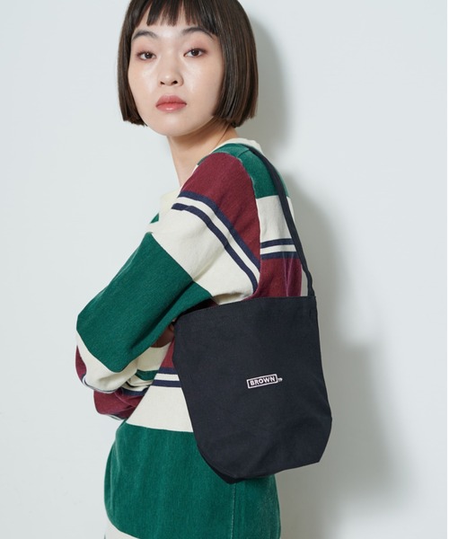 THEATRE PRODUCTS（シアタープロダクツ）の「コットンキャンバスハンドバッグ（ハンドバッグ・レディース・ブルー/ピンク/イエロー/パープル/ブラック・FREE）」の2枚目の写真