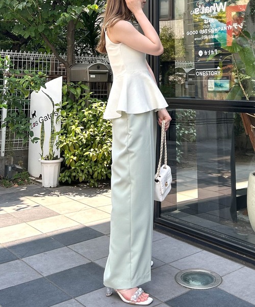 INGNI（イング）の「ペプラムノースリニット（ニット/セーター・レディース・ボルドー/ブラック/オフホワイト・M）」の17枚目の写真