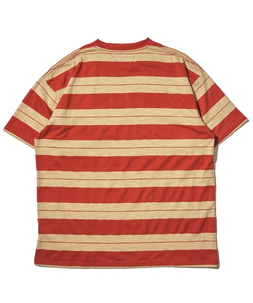 UNIVERSAL OVERALL(ユニバーサルオーバーオール)の「【UNIVERSAL OVERALL】 RETRO BORDER POCKET TEE / レトロボーダーポケットTシャツ(Tシャツ/カットソー・メンズ・アイボリー/ブラック/グリーン・MEDIUM/LARGE/X-LARGE)」の5枚目の写真
