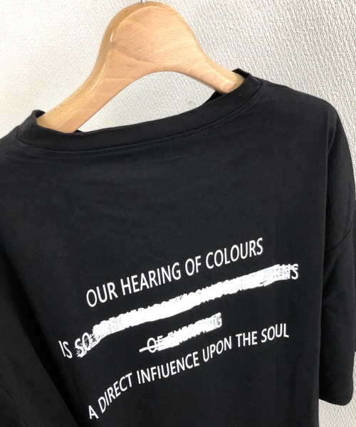 SHEENA（シーナ）の「綿100％、バックロゴプリントBIGＴシャツ（Tシャツ/カットソー・レディース・ホワイト/ブルー系その他/ブラック/チャコールグレー・M）」の20枚目の写真
