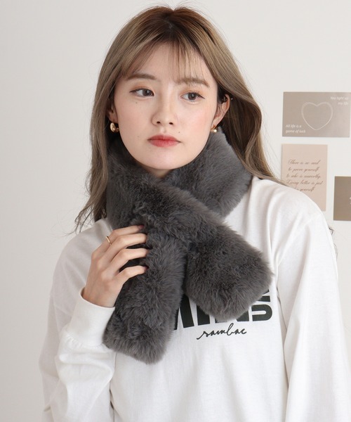 セール】PAGE ONE 差し込みフェイクファーミニティペット（ネック