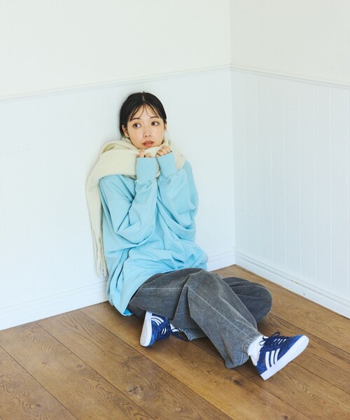 FREAK'S STORE（フリークスストア）の「ボリューム フリンジ マフラー（マフラー・レディース・ブラック/オフホワイト/ピンク/ブルー・ONE SIZE）」の16枚目の写真