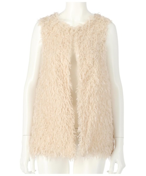 Settimissimo（セッティミッシモ）の「フリンジレースノーカラージレ（ベスト・レディース・ベージュ系その他/ブラック・M）」の16枚目の写真