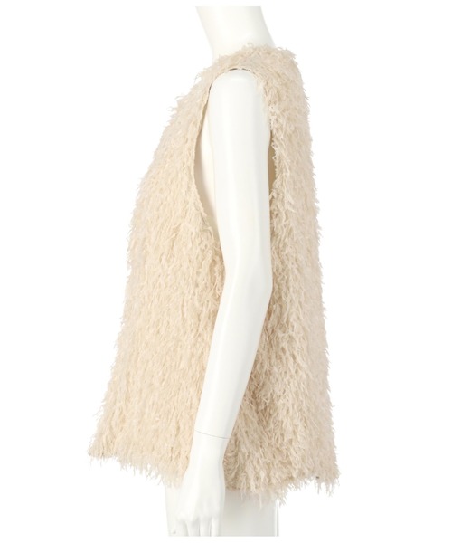 Settimissimo（セッティミッシモ）の「フリンジレースノーカラージレ（ベスト・レディース・ベージュ系その他/ブラック・M）」の17枚目の写真