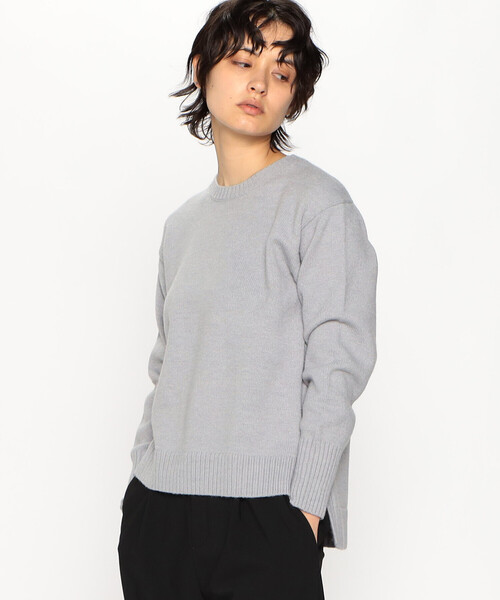 COMME CA ISM(コムサイズム)の「クルーネック カラーニット(ニット/セーター・レディース・パープル系/グリーン/ベージュ/ブラック/サックスブルー/チャコール/グレー/ブルー/ホワイト/ピンク・MEDIUM/LARGE)」の21枚目の写真