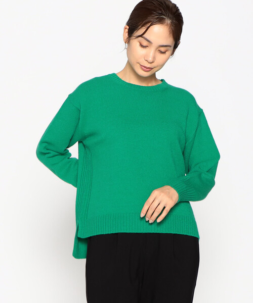 COMME CA ISM(コムサイズム)の「クルーネック カラーニット(ニット/セーター・レディース・パープル系/グリーン/ベージュ/ブラック/サックスブルー/チャコール/グレー/ブルー/ホワイト/ピンク・MEDIUM/LARGE)」の12枚目の写真