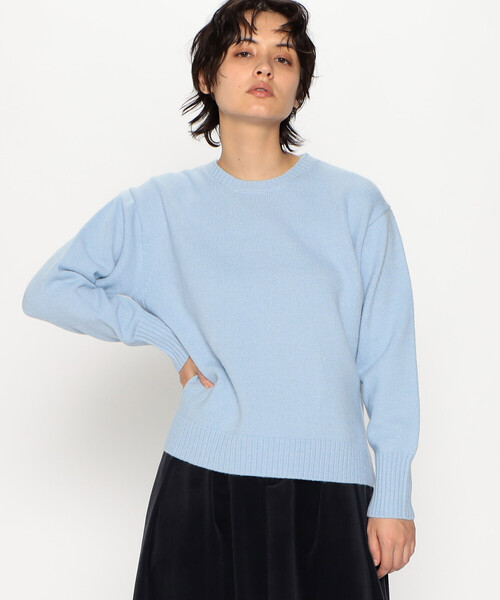 COMME CA ISM(コムサイズム)の「クルーネック カラーニット(ニット/セーター・レディース・パープル系/グリーン/ベージュ/ブラック/サックスブルー/チャコール/グレー/ブルー/ホワイト/ピンク・MEDIUM/LARGE)」の17枚目の写真