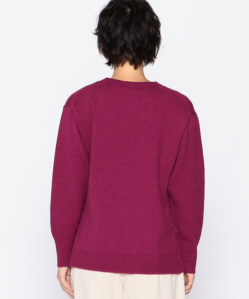 COMME CA ISM(コムサイズム)の「クルーネック カラーニット(ニット/セーター・レディース・パープル系/グリーン/ベージュ/ブラック/サックスブルー/チャコール/グレー/ブルー/ホワイト/ピンク・MEDIUM/LARGE)」の22枚目の写真