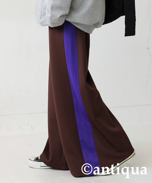 antiqua(アンティカ)の「配色ラインワイドパンツ(その他パンツ・レディース・グリーン系その他/ブラック系その他/ブラウン系その他・FREE)」の22枚目の写真