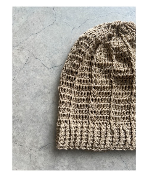 owndaily(オンデイリー)の「ニットベレー帽(ニットキャップ/ビーニー・レディース・ブラック/ベージュ・FREE)」の6枚目の写真