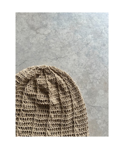 owndaily(オンデイリー)の「ニットベレー帽(ニットキャップ/ビーニー・レディース・ブラック/ベージュ・FREE)」の7枚目の写真