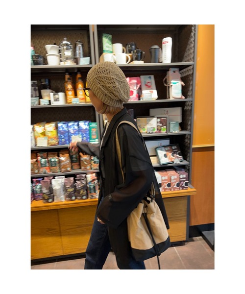 owndaily(オンデイリー)の「ニットベレー帽(ニットキャップ/ビーニー・レディース・ブラック/ベージュ・FREE)」の10枚目の写真