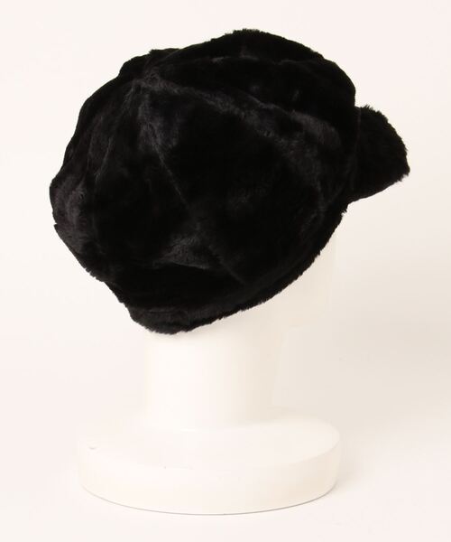 cachenez（カシュネ）の「カシュネ cache nez / フェイクファーキャスケット（キャスケット・レディース・グレー/ブラック/ベージュ・FREE）」の4枚目の写真