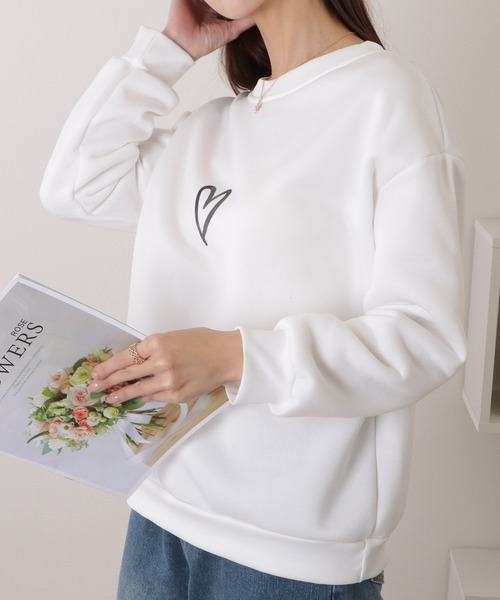 Lace Ladies(レースレディース)の「ワンポイント付きオーバーサイジング長袖プルオーバー(ニット/セーター・レディース・ホワイト/ブラック/グレー・XL/M)」の7枚目の写真