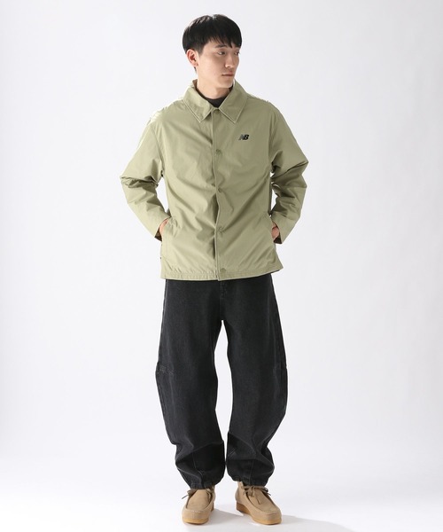 niko and...（ニコアンド）の「【New Balance(ニューバランス)】Essentials コーチジャケット（ナイロンジャケット・メンズ・カーキ/ブラック・LARGE/X-LARGE）」の8枚目の写真