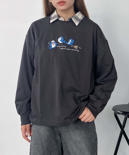 セール】☆3匹ぽこアニマルロンT（Tシャツ/カットソー）｜AS KNOW AS