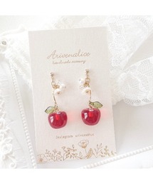 【Arivenalice】【ZOZOTOWN限定】ゆらゆらりんごのフラワーピアス(MA)