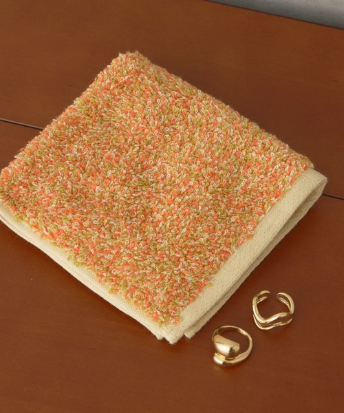 BIRTHDAY BAR（バースデイバー）の「MELANGE タオルハンカチ（ハンカチ/ハンドタオル・レディース・ブルー/グリーン/グレー/オレンジ・フリー）」の4枚目の写真