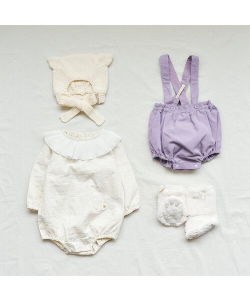 apres les cours（アプレレクール）の「サス付きコーデュロイブルマ（その他ベビーウェア・キッズ・ラベンダー/ブラック・80）」の5枚目の写真