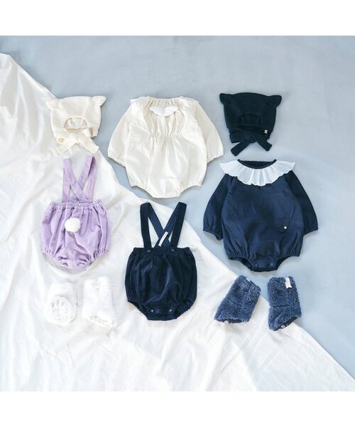 apres les cours（アプレレクール）の「サス付きコーデュロイブルマ（その他ベビーウェア・キッズ・ラベンダー/ブラック・80）」の6枚目の写真