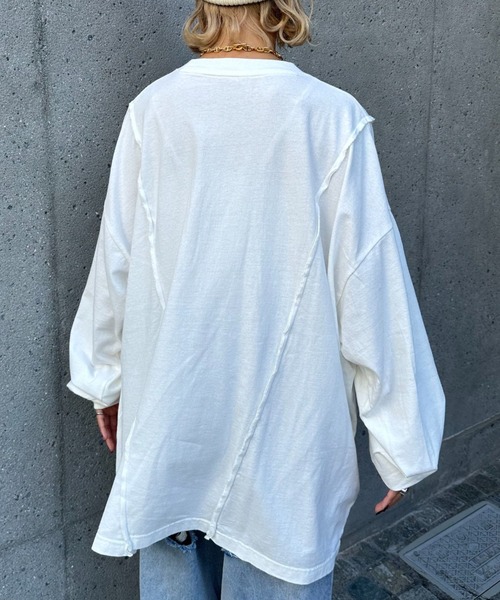 CIAOPANIC(チャオパニック)の「リメイクバンドロングTシャツ(Tシャツ/カットソー・メンズ・ホワイト/ブラック・FREE)」の18枚目の写真