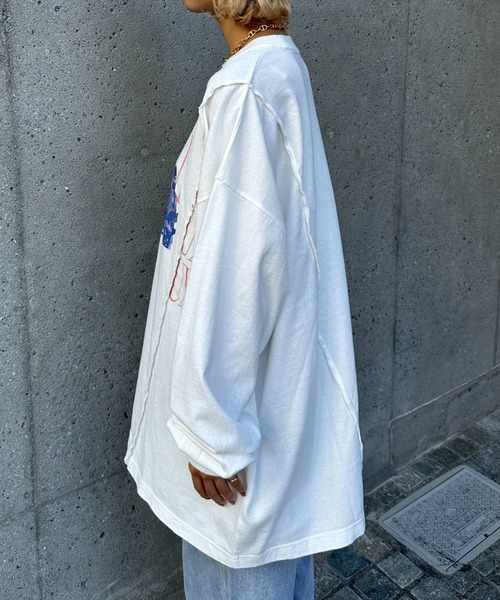 CIAOPANIC(チャオパニック)の「リメイクバンドロングTシャツ(Tシャツ/カットソー・メンズ・ホワイト/ブラック・FREE)」の17枚目の写真
