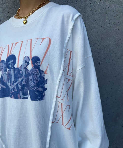 CIAOPANIC(チャオパニック)の「リメイクバンドロングTシャツ(Tシャツ/カットソー・メンズ・ホワイト/ブラック・FREE)」の21枚目の写真