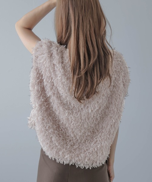 La-gemme（ラジェム）の「フェザーヤーンベスト（ベスト・レディース・ブラック/ブラウン/ピンク・フリー）」の15枚目の写真