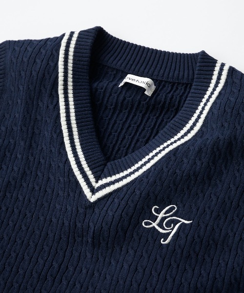 LOVETOXIC（ラブトキシック）の「【LOVETOXIC/ラブトキシック】ガールズニットベスト スクール（ベスト・キッズ・グレー/ネイビー/グリーン・LARGE/MEDIUM/SMALL/X-LARGE）」の12枚目の写真