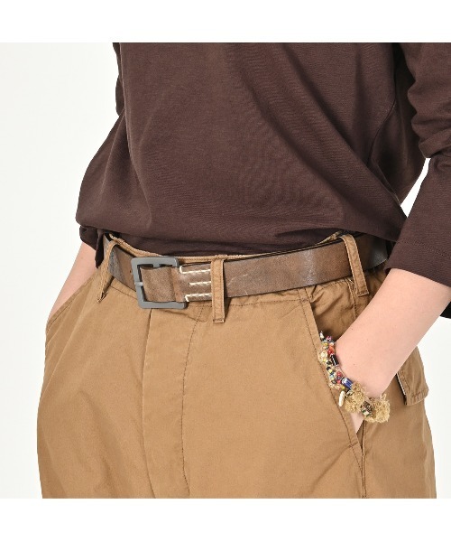 45R（フォーティファイブアール）の「ヴィンテージレザーの45星ベルト（ベルト・レディース・ブラック・SMALL）」の6枚目の写真