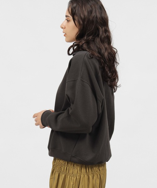 LAKOLE（ラコレ）の「ハーフジップスウェットプルオーバー / 985813（スウェット・レディース・グレー/アイボリー/チャコールグレー・SMALL/MEDIUM）」の7枚目の写真