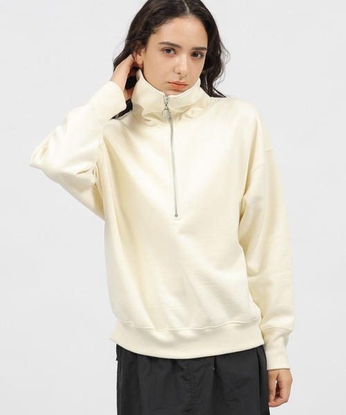 LAKOLE（ラコレ）の「ハーフジップスウェットプルオーバー / 985813（スウェット・レディース・グレー/アイボリー/チャコールグレー・SMALL/MEDIUM）」の17枚目の写真