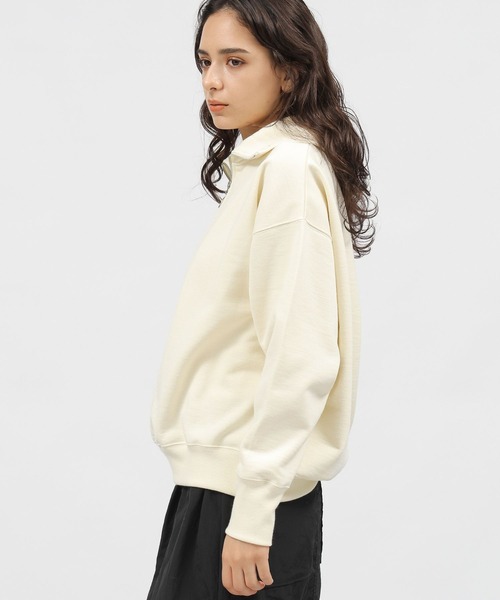 LAKOLE（ラコレ）の「ハーフジップスウェットプルオーバー / 985813（スウェット・レディース・グレー/アイボリー/チャコールグレー・SMALL/MEDIUM）」の20枚目の写真