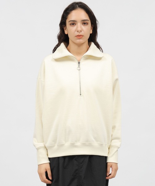 LAKOLE（ラコレ）の「ハーフジップスウェットプルオーバー / 985813（スウェット・レディース・グレー/アイボリー/チャコールグレー・SMALL/MEDIUM）」の14枚目の写真