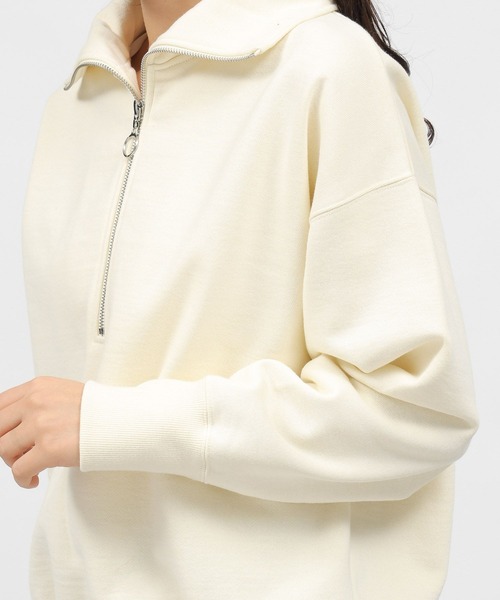 LAKOLE（ラコレ）の「ハーフジップスウェットプルオーバー / 985813（スウェット・レディース・グレー/アイボリー/チャコールグレー・SMALL/MEDIUM）」の6枚目の写真