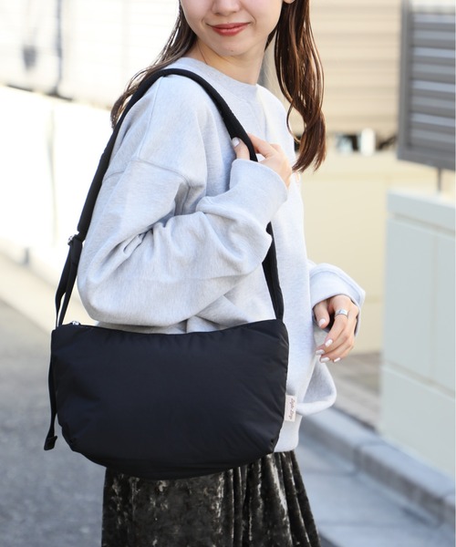 Legato Largo（レガートラルゴ）の「【Legato Largo】LG-F3161 パデットナイロンハンモックワンショルダー ※（ショルダーバッグ・レディース・ベージュ/グリーン/ブラック/ブラウン・FREE）」の21枚目の写真