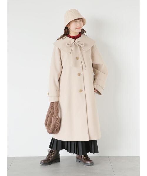 ehka sopo（エヘカソポ）の「ケーブルニットサーモハット（ハット・レディース・チャコールグレー/モカ/キナリ・F）」の6枚目の写真