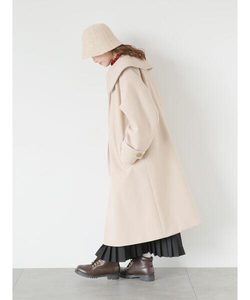 ehka sopo（エヘカソポ）の「ケーブルニットサーモハット（ハット・レディース・チャコールグレー/モカ/キナリ・F）」の7枚目の写真