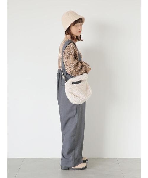 ehka sopo（エヘカソポ）の「ケーブルニットサーモハット（ハット・レディース・チャコールグレー/モカ/キナリ・F）」の13枚目の写真