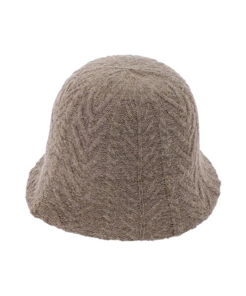 ehka sopo（エヘカソポ）の「ケーブルニットサーモハット（ハット・レディース・チャコールグレー/モカ/キナリ・F）」の19枚目の写真