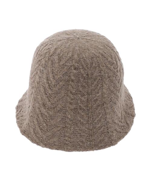 ehka sopo（エヘカソポ）の「ケーブルニットサーモハット（ハット・レディース・チャコールグレー/モカ/キナリ・F）」の20枚目の写真
