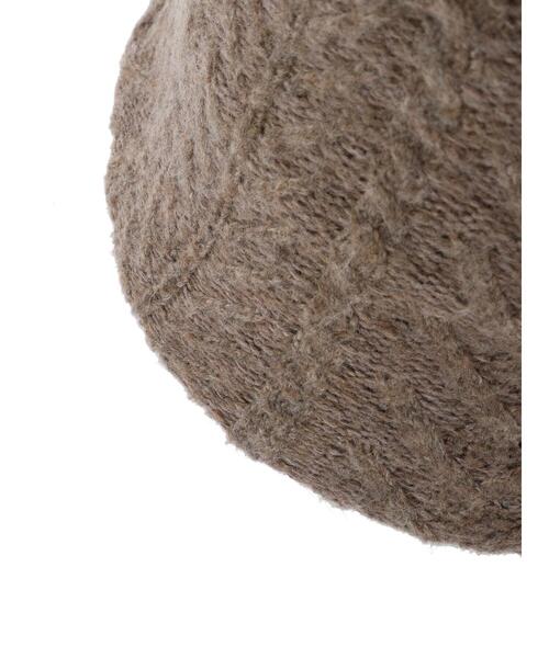 ehka sopo（エヘカソポ）の「ケーブルニットサーモハット（ハット・レディース・チャコールグレー/モカ/キナリ・F）」の22枚目の写真