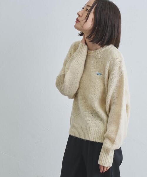 PENNEYS（ぺニーズ）の「PENNEYS（ぺニーズ）別注シャギークルーネックニット（WEB限定カラー）（ニット/セーター・レディース・レッド/オフホワイト/ネイビー/コバルトブルー/ライム/ダークグレー・L/M）」の10枚目の写真