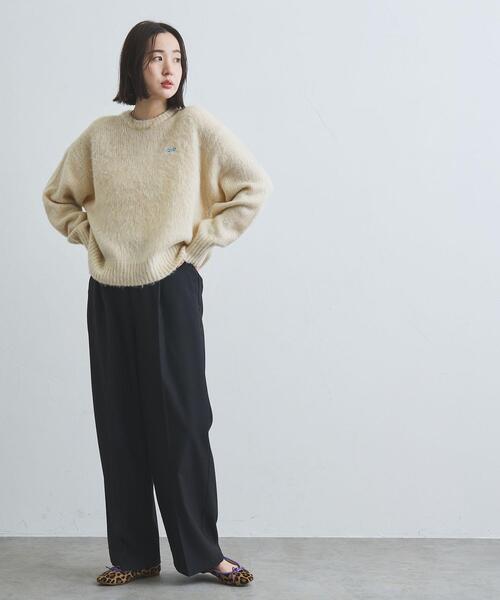 PENNEYS（ぺニーズ）の「PENNEYS（ぺニーズ）別注シャギークルーネックニット（WEB限定カラー）（ニット/セーター・レディース・レッド/オフホワイト/ネイビー/コバルトブルー/ライム/ダークグレー・L/M）」の11枚目の写真