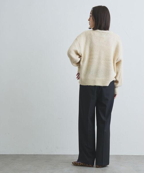 PENNEYS（ぺニーズ）の「PENNEYS（ぺニーズ）別注シャギークルーネックニット（WEB限定カラー）（ニット/セーター・レディース・レッド/オフホワイト/ネイビー/コバルトブルー/ライム/ダークグレー・L/M）」の13枚目の写真