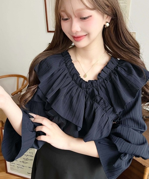 オフショルショートブラウス オフショルダーパフブラウス | ファッション通販サイト NUGU